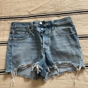 Levi’s 501 high rise jean shorts